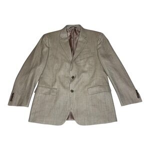 Brooks Brothers 346 Madison Fit Mens Wool Brown Houndstooth Plaid Blazer 42R